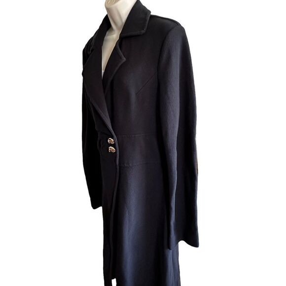 ECI ~ Womens Black Overcoat ~ turn lock closure ~ size XL - Picture 6 of 14
